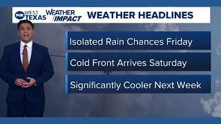Cold front to bring weekend rain, cooler temperatures after Friday heat