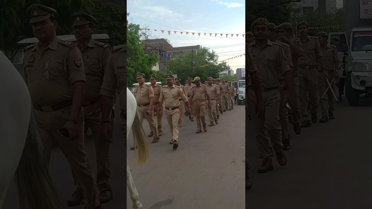 police march at kanpur 💙🙏 