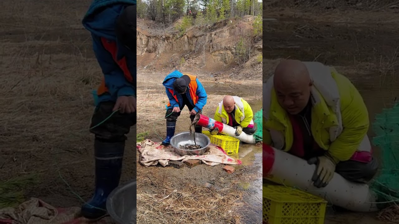 Amazing Survival Skills: Innovative Method of Fishing Through Ice in Extreme 