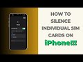 How to Silence Individual SIM Card on iPhone in iOS 26