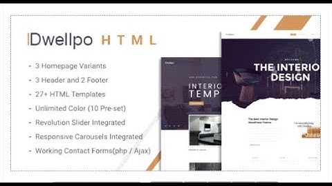 Dwellpo: Interior Design & Architecture HTML5 Template | Themeforest Templates