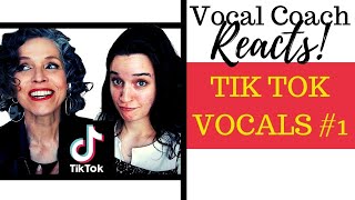 FIRST LISTEN Vocal coach (and Daughter) react to TIKTOK SINGERS Part 1 I May 2022
