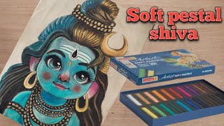 How To Draw Little Shiva With Soft Pestal//Time lapse video//Drawing Tutorial screenshot 3