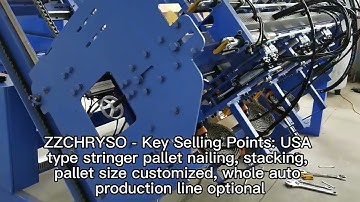 ZZCHRYSO stringer wood pallet nailing machine stacker machine working video for your reference