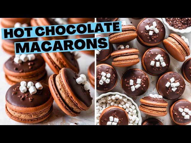 Hot Chocolate Macarons - Swiss Method - YouTube
