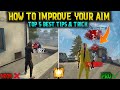 HOW TO IMPROVE YOUR AIM TOP 5 BEST TIPS & TRICK || FREE FIRE