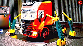 Russian Centipede Truck in Service Station -  Spray Paint & Car Wash Simulator - HD Android Gameplay screenshot 4