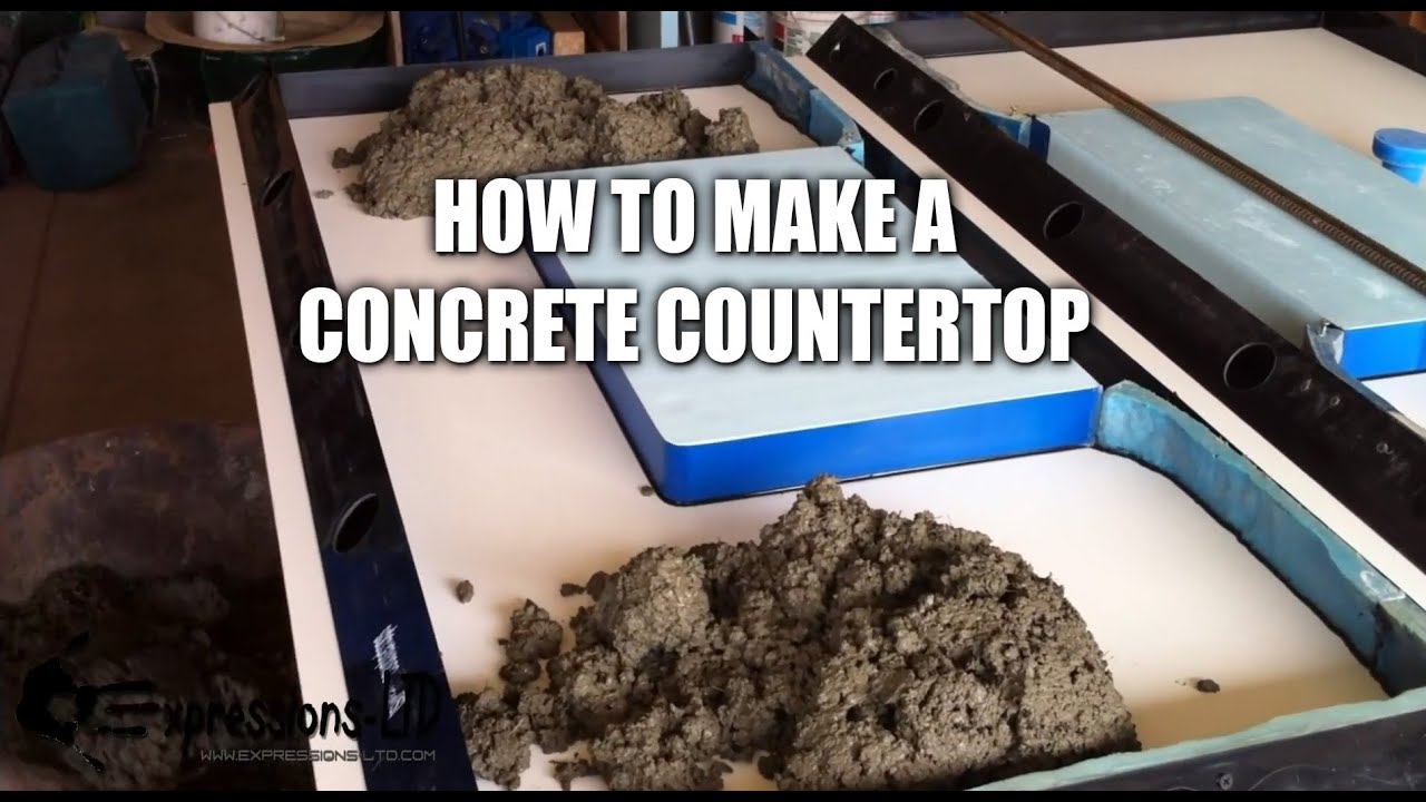 Making a Concrete Countertop with Sink- Complete Steps - YouTube