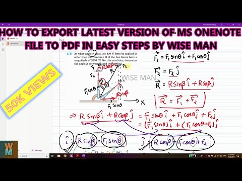 HOW TO EXPORT LATEST VERSION OF MS ONENOTE FILE TO PDF IN EASY STEPS BY WISE MAN
