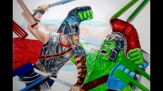 Drawing Thor The Ragnarok--Movie Poster || Time Lapse Drawing-Pranjal Shrivastava'Art