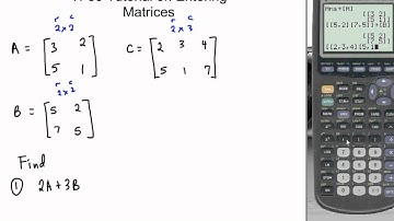 TI 83 tutorial entering matrices