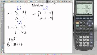 TI 83 tutorial entering matrices