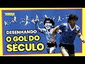 Maradona  desenhando o gol do sculo  arte do gol 02  traceja