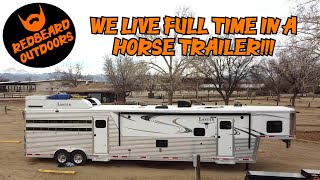 Our New Home  Lakota Bighorn Horse Trailer Tour (Full Time RVers)