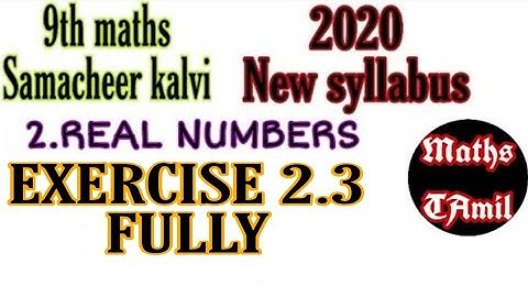 9TH MATHS EXERCISE 2.3 fully /SAMACHEER-KALVI /FARIHA MATHEMATICS /NEW SYLLABUS