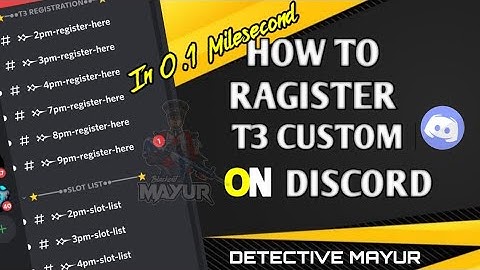 How to Competitive T2,T3 Custom Fast On Discord | Fastest Method Of Registration | 0.1 Milesecound