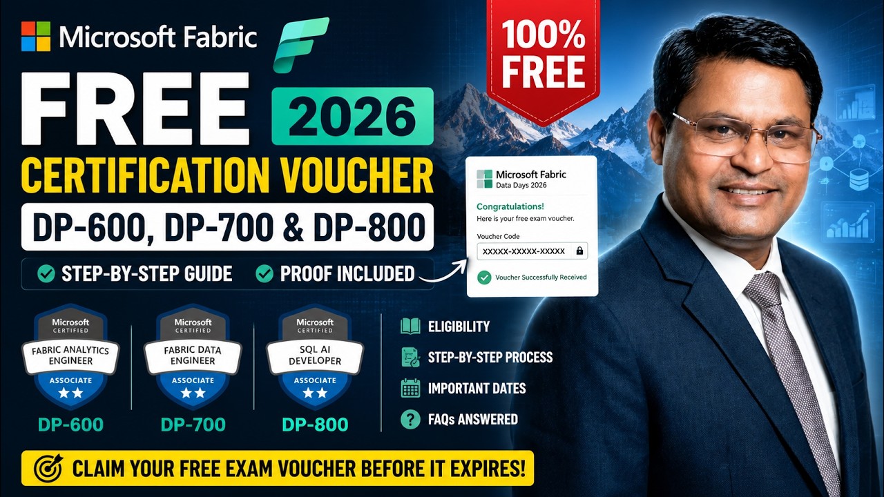 FREE Microsoft Fabric Certification Voucher 2026 | Get DP-600, DP-700 ...