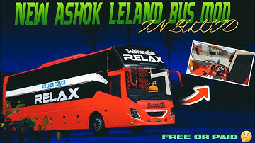 NEW ASHOK LELAND SLEEPER + BUSINESS CLASS BUS MOD😱 | FREE OR PAID🤔 | BUS SIMULATOR IND |{BE GAMING}
