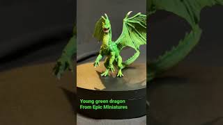 Young green dragon mini from Epic Miniatures.