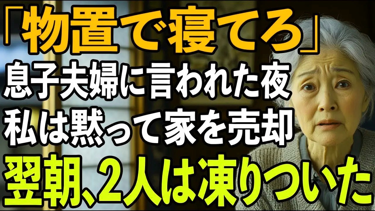「今夜は物置で寝ろ」息子夫婦の冷酷な言葉に我慢の限界。その夜、私は黙って家の売却手続きをしました…翌朝、2人は凍りついた【60代以上の方へシニアライフ】