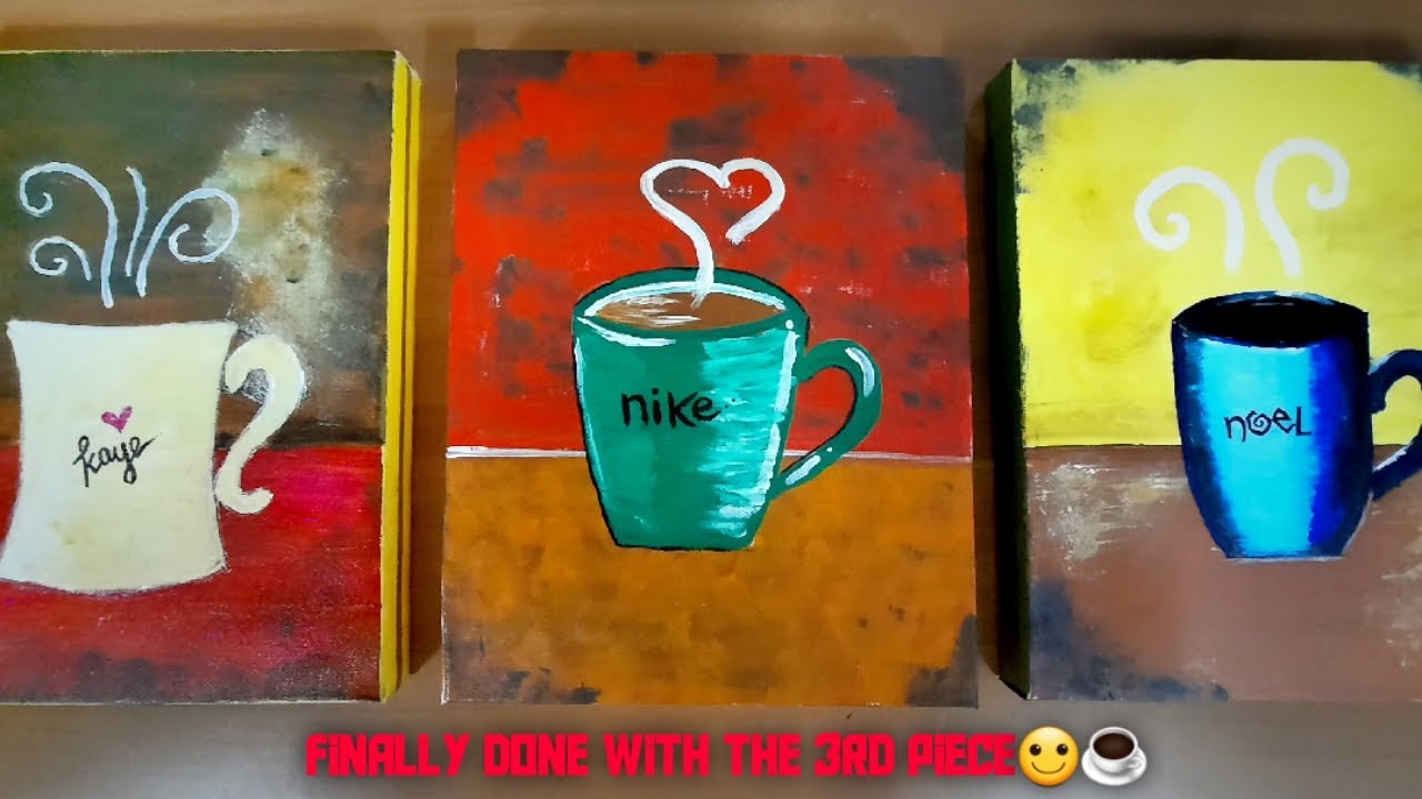 Acrylic Painting/ Coffee Mug 3 YouTube