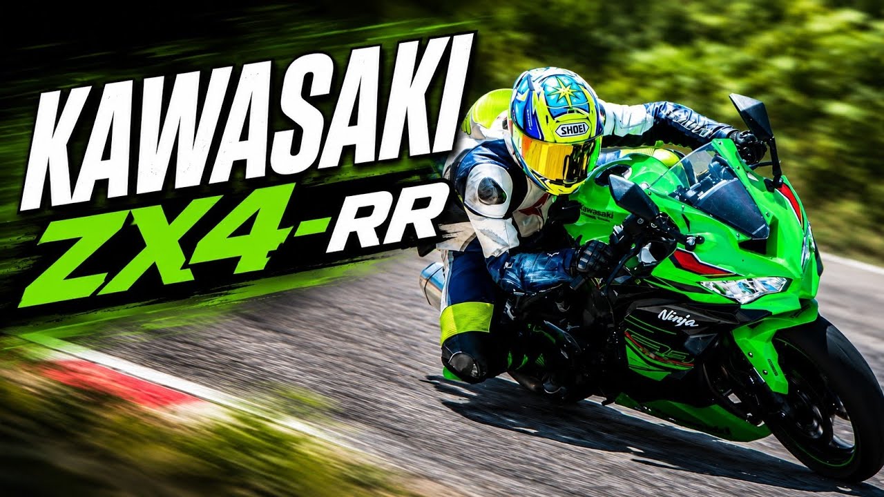 Kawasaki ZX4-RR test ride on track - YouTube