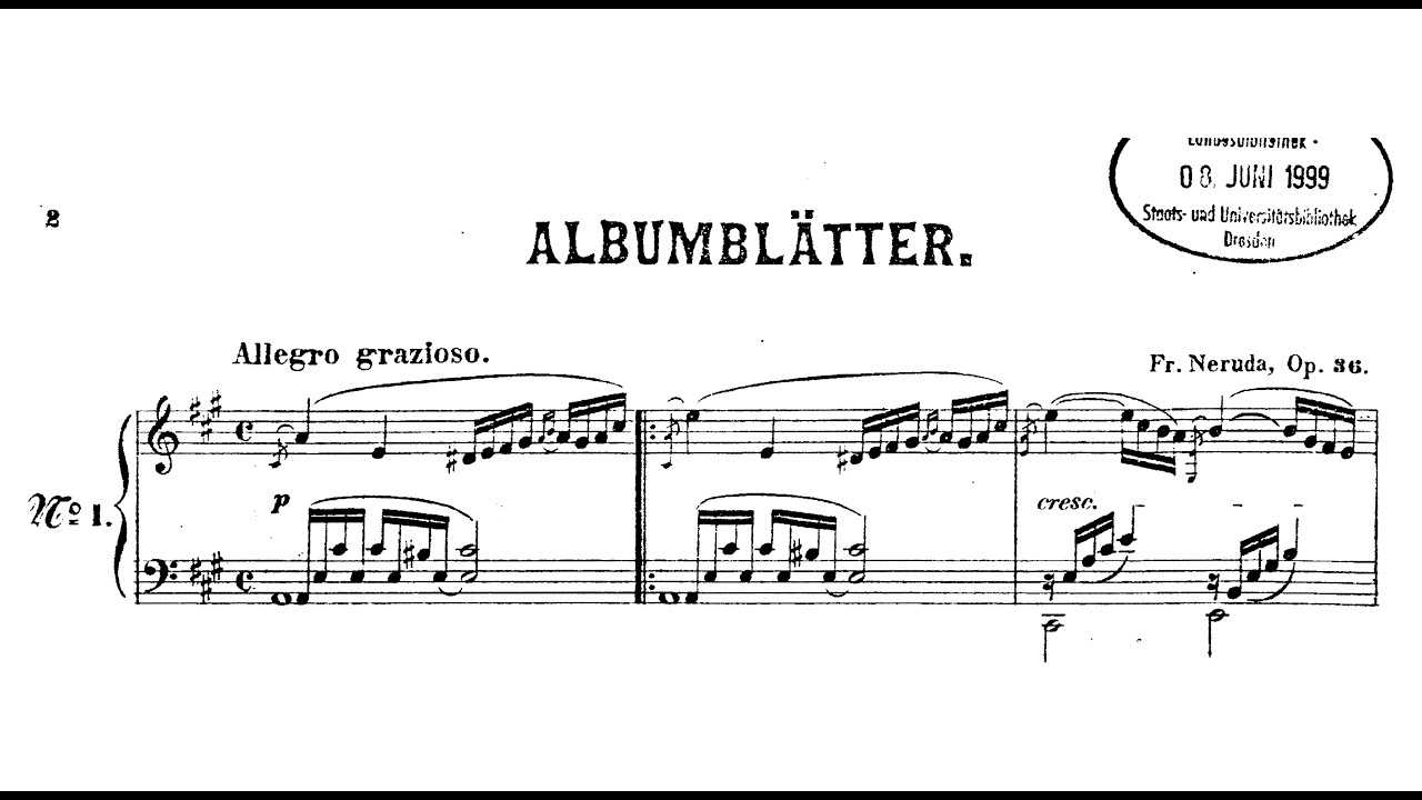 Franz Xaver Neruda | Albumblätter, Op.36/1,9