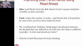 Lecture 17: Mass storage and disk scheduling