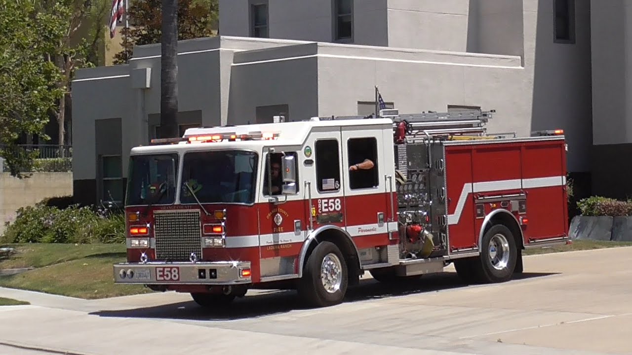 OCFA Engine 58 Responding - YouTube