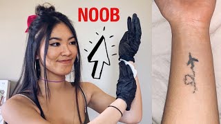 I TRIED *SEMI* TATTOOING MYSELF FOR THE FIRST TIME?!! (FAIL-ISH) ft. INKBOX 2 WEEK TATTOOS