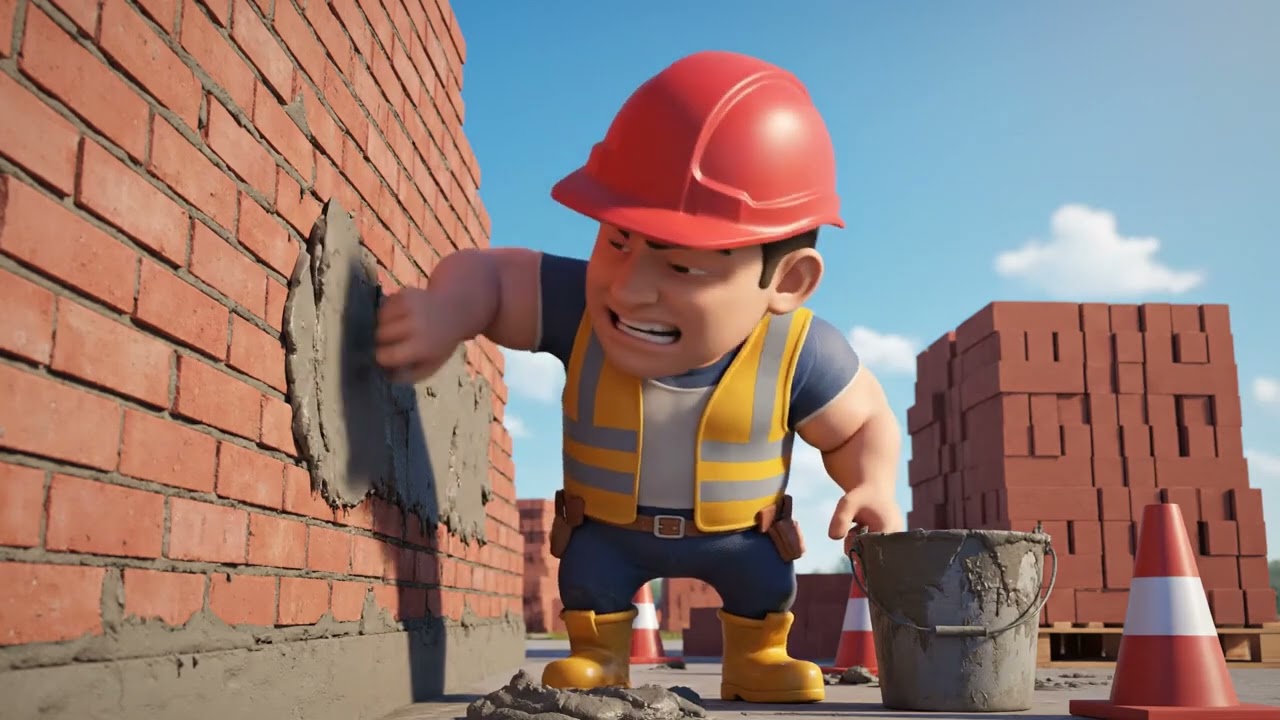 Building a Dream House! 🏠 3D Construction Cartoon for Kids | Learn Teamwork & Tools