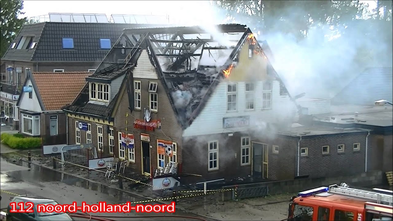 {GRIP1} Zeer Grote Brand In Cafe De Bierkaai Aan De DijkWeg In Andijk [22-06-14] Brw + Brand