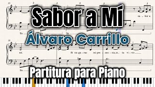 Sabor a Mí - Partitura Piano (con letra)