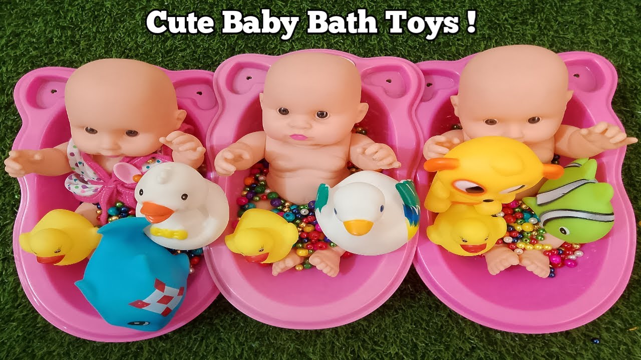 Cute Baby Doll Bathtub Toy Set | Colorful Floating Ducks & Fun Water Toys for Kids