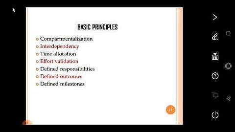 Project scheduling- Principles