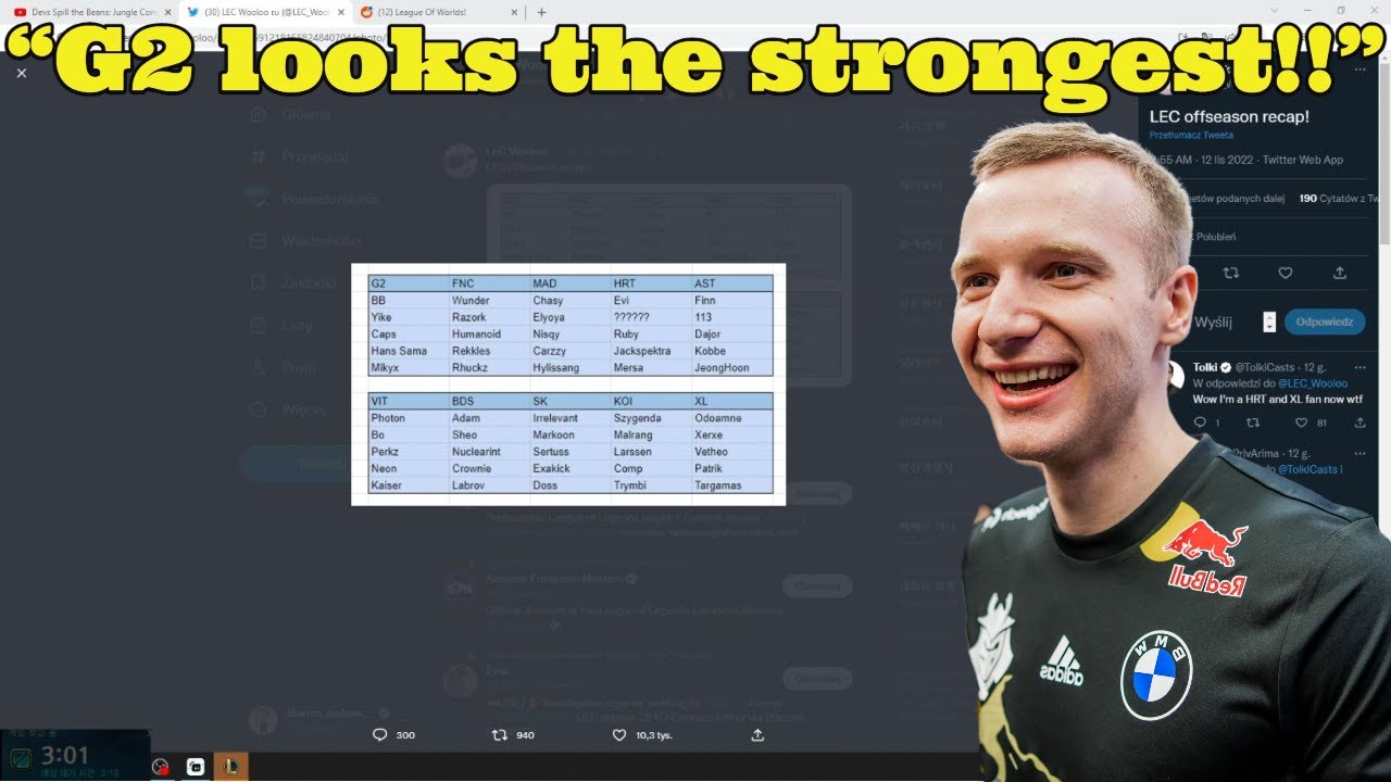 Jankos Reacts To His Rumoured Team And Full LEC Teams List!!