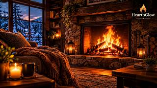 🔥 Cozy Fireplace Ambience | Relaxing Crackling Fire Sounds | 1 Hours