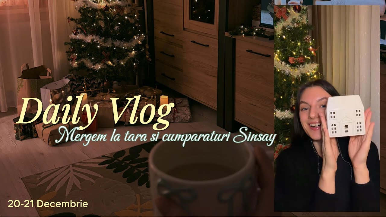Vlog 20-21 Decembrie: Mergem la tăierea porcului, am făcut bradul și un mic haul Sinsay 🎄🤍