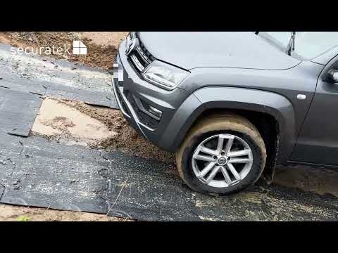 Scobaplate Bodenschutzplatte mit dem Auto befahren