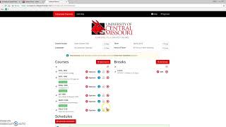 Using Schedule Planner at University of Central Missouri
