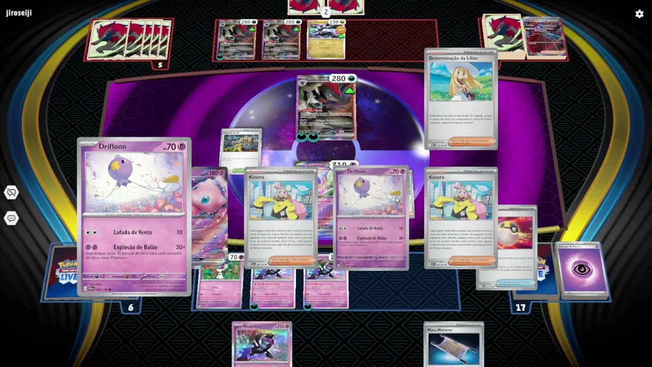 Zoro com 1729 de ranking no PTCG Live