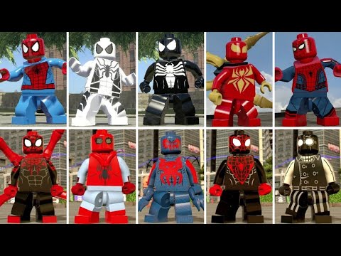 All Spider-Man Suits in LEGO Marvel Videogames. 