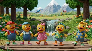 Five Little Ducks Nursery Rhyme | Toddler Songs | Kids Learning Music
