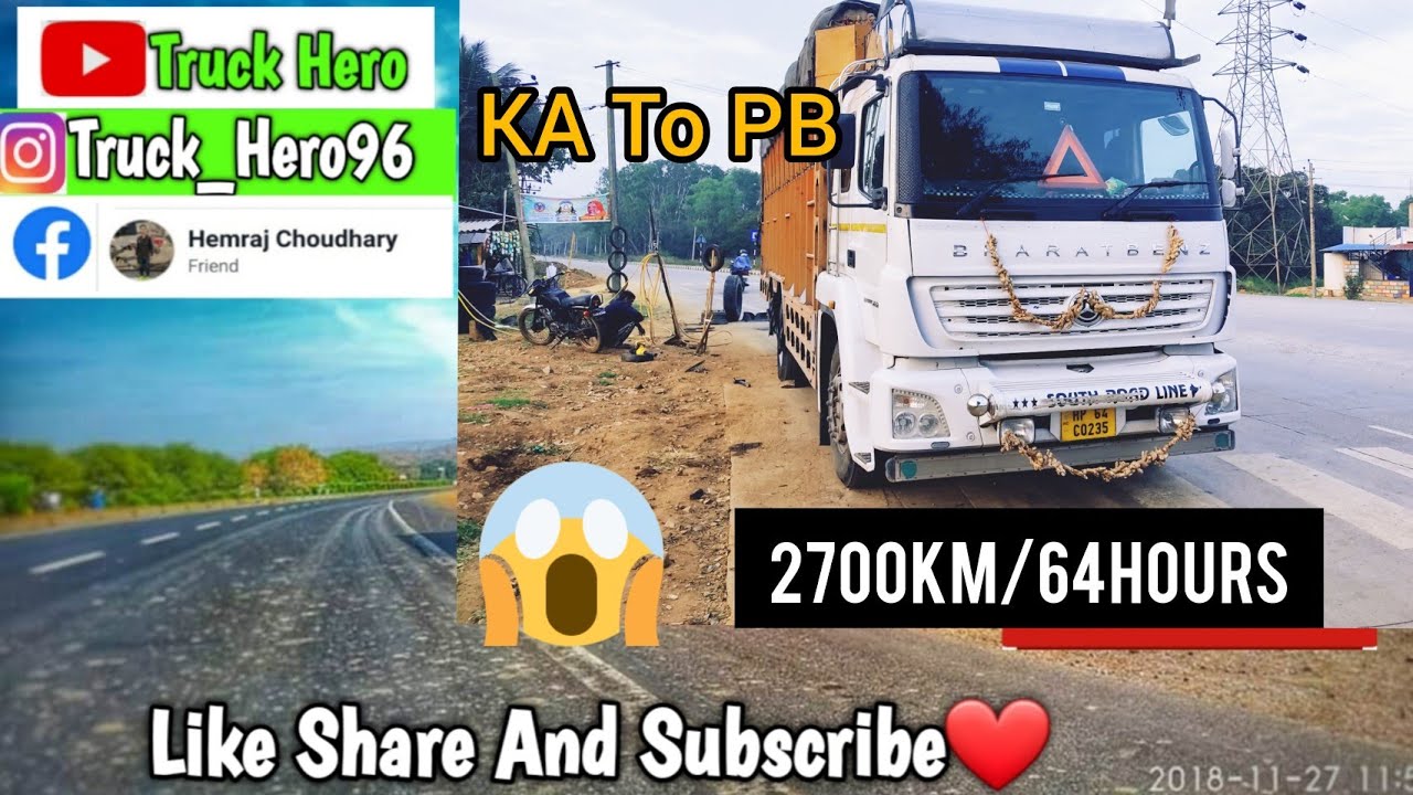 full-ginger-load-karnataka-to-punjab-2700km-64hours-truckhero