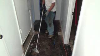 How to use a long handle floor razor scraper