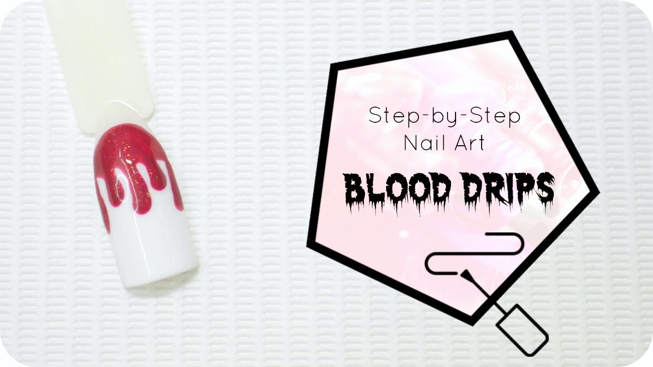 Blood Drip Nail Art Effect using Gelish