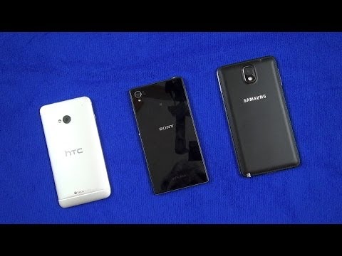 Samsung Galaxy Note 3 vs  Sony Xperia Z1 vs  HTC One Dual SIM Comparison