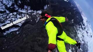 David Laffargue - Verbier Sky Dive in OOSC Mr Motivator Ski Suit