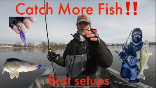 How to FINESSE FISH Walleyes with Plastic/Hairjigs in COLD WATER