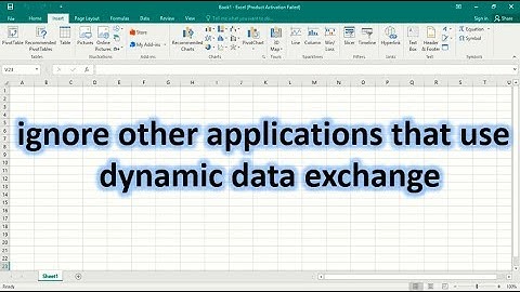 ignore other applications that use dynamic data exchange